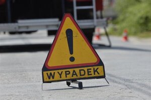 Znak ostrzegawczy wypadek.
