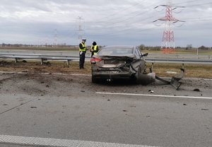 policjant w trakcie obsługi zdarzenia.