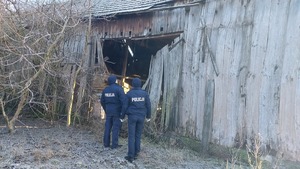 widzimy policjantów sprawdzających pustostany.