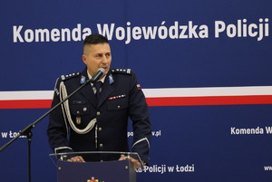 widzimy Zastępce Komendanta Wojewódzkiego Policji w Łodzi - inspektor Adam Jurek.